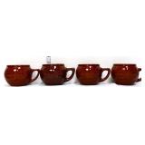 Lot of 4 vntg brown man in the moon mugs