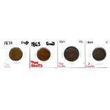 Lot of 4 2 cent coins