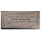 1862 Lunenburg County VA $1 note