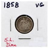 1858 seated liberty dime