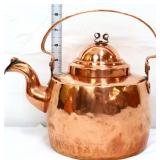 Vintage copper tea kettle
