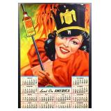 Vintage 1941 Lead On America cardstock calendar