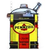 Metal embossed 12x15.5 Pennzoil sign