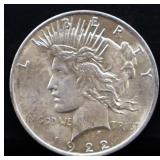 1922 peace dollar