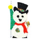 Vntg 10x18.5 plastic popcorn snowman