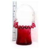 Cranberry basket w/ clear handle