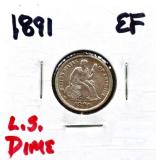 1891 seated liberty dime