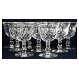Lot of 9 Fostoria Old Colony water goblets