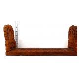 Vintage wood drop side folding book rack