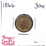 1866 3 cent nickel