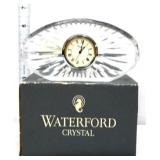 Waterford crystal desk clock in org box