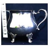 Silverplate Sheraton 3in footed creamer