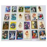 Lot of 24 1 grain silver bars on sports cards