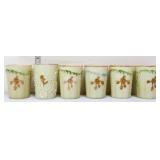 Lot of 6 vintage custard drinking glasses