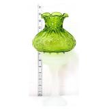 Vntg green moon & stars lamp w/ clear satin base
