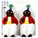 Vntg Americana 3in figural salt/pepper set