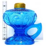 Vintage blue finger lamp base