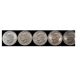 Lot of 5 1971 Ike dollar coins