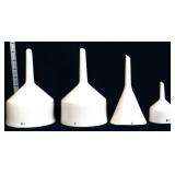 Lot of 4 vntg porcelain funnels