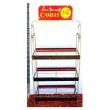 Vintage metal Serve Yourself Camels store display