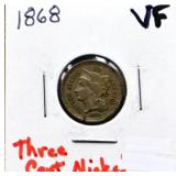 1868 3 cent nickel