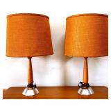 Pair MCM table lamps