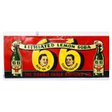 Vntg metal 29.5x11.5 Double Eagle Soda sign
