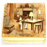 Vntg Captain Cuttle square trinket box w/ lid