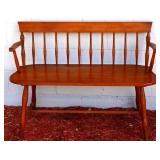 Vintage maple farmhouse bench