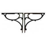PaIr vntg iron 15.5x13.5 brackets