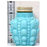 Victorian blue glass salt shaker
