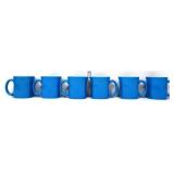 Lot of 6 blue contemporary Fiesta mugs