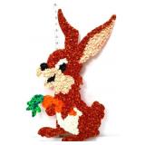 Vntg 15x21 plastic popcorn Easter bunny