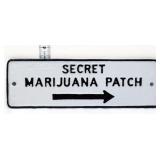 Cast iron 9.5x3 Secret Marijuana Patch plaque