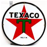 Round porcelain 11.25in Texaco sign