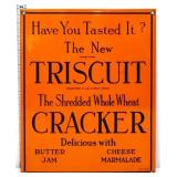 Porcelain 9.25x11.5 Triscuit Cracker sign