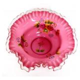 Vntg 10.5in brides bowl w/ flowers