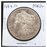 1884 Carson City Morgan silver dollar
