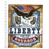 Metal Liberty Bourbon sign