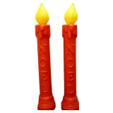 Pair vtng NOEL candle 38in blow molds NO SHIP