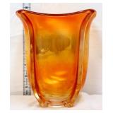 Vntg marigold carnival 8in square vase