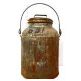 Vintage metal cream can