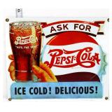 Porcelain 11x9 Ask For Pepsi sign
