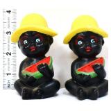 Pair vtg americana sitting boy salt/pepper set
