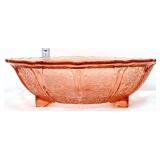 Vintage pink cherry blossom footed bowl