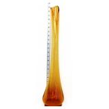 MCM amber 23in swung vase