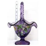 Fenton purple basket w/ grapes & vines