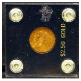 1911 Indian head $2.5 gold coin