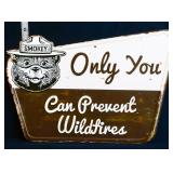 Metal Smokey Prevent Wild Fires sign