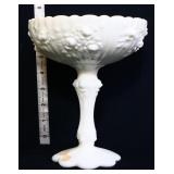 Fenton milk glass open compote
